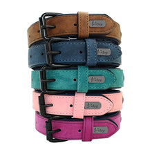Load image into Gallery viewer, Soft Dog Collars Leather Padded