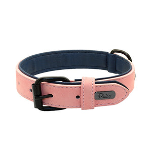 Soft Dog Collars Leather Padded