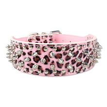 Load image into Gallery viewer, 2inch Wide Spiked Studded Leather Collars